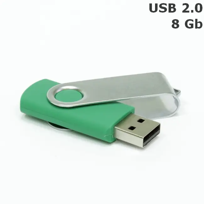 Флешка 'Twister' 8 Gb USB 2.0 Серебристый Зеленый 3673-89