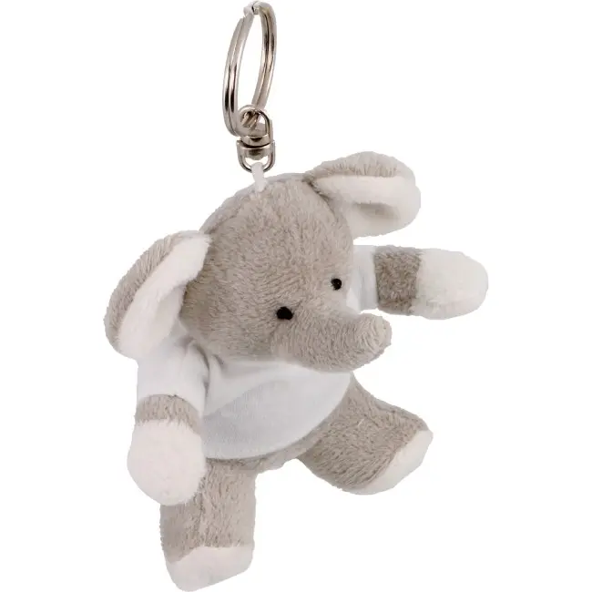 Брелок мягкая игрушка "слоненок" Серый Белый 6395-01