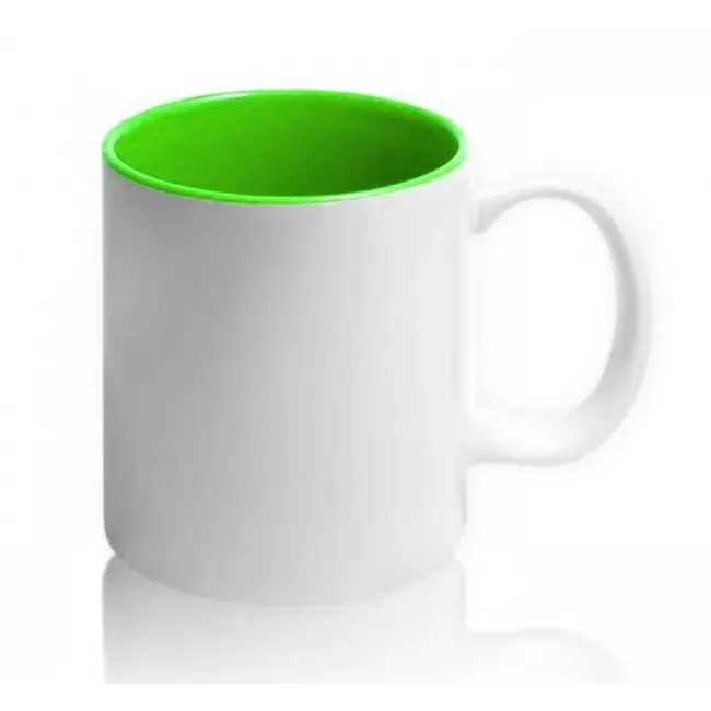 Чашка керамічна 340 мл Белый Зеленый 5383-03