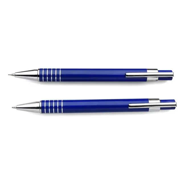 Набір - кулькова ручка і олівець, в коробці Серебристый Синий 4905-01
