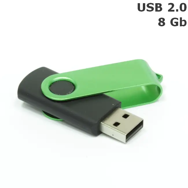 Флешка 'Twister' 8 Gb USB 2.0 Черный Зеленый 3673-75