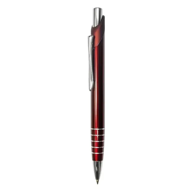 Ручка металева Бордовый Серебристый 3951-01