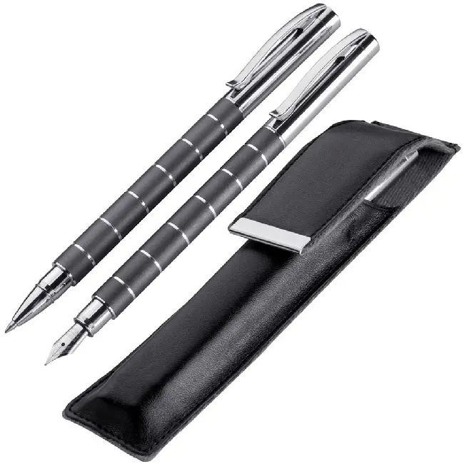 Письменный набор из шариковой ручки и ручки роллер Серебристый Черный 4898-01