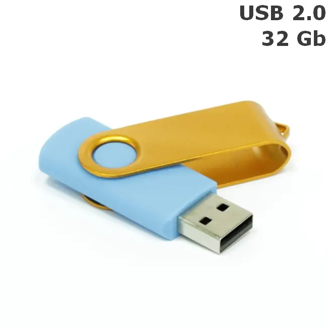 Флешка 'Twister' 32 Gb USB 2.0 Золотистый Голубой 8692-45