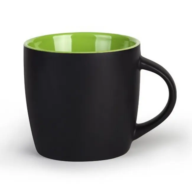 Чашка керамическая 300 мл Черный Зеленый 1833-04