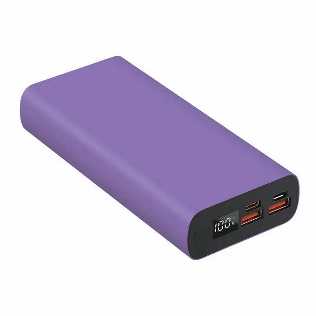 Универсальная мобильная батарея Powerbank 'Model B' 20000 mAh Фиолетовый Черный 14758-19