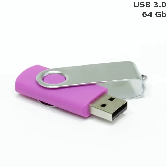 Флешка 'Twister' 64 Gb USB 3.0 Серебристый Фиолетовый 14599-84