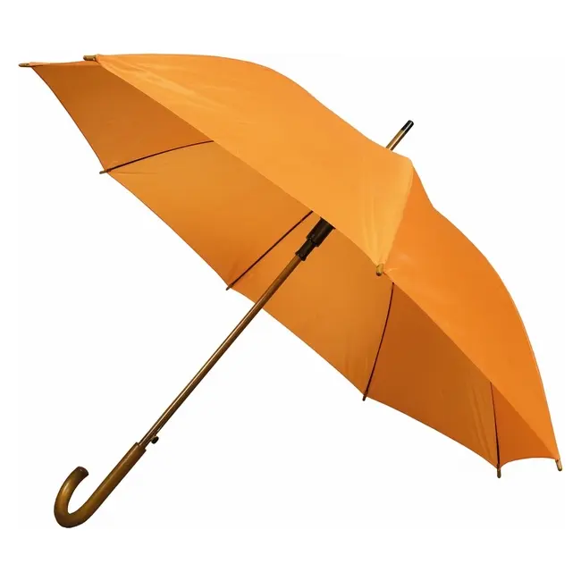 Зонт трость Оранжевый Древесный 8725-06