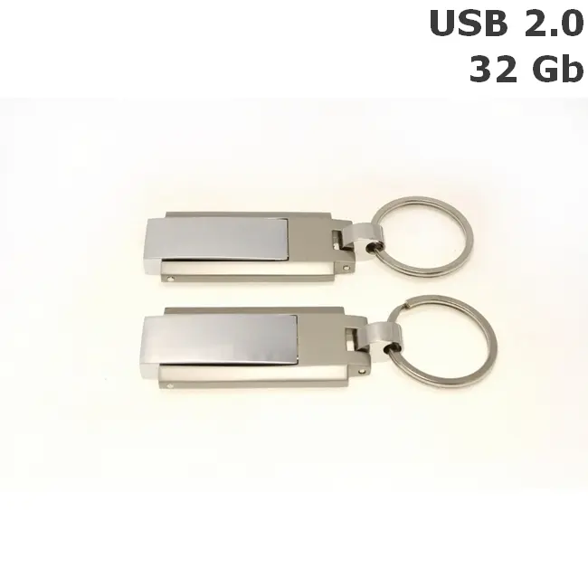 Флешка металева 32 Gb USB 2.0 Серебристый 6123-01