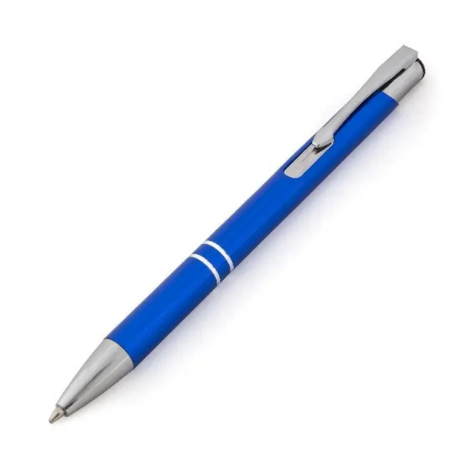 Ручка металлическая с насечками Синий Серебристый 7079-03