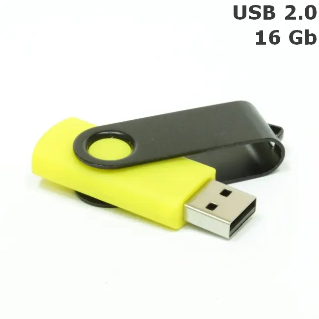 Флешка 'Twister' 16 Gb USB 2.0 Черный Желтый 3675-18