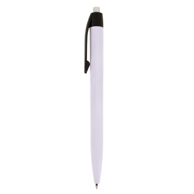Ручка пластиковая Белый Черный 1887-01