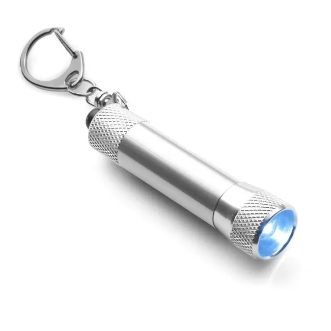 Брелок фонарик 1 светодиод металлический Серебристый 6672-01