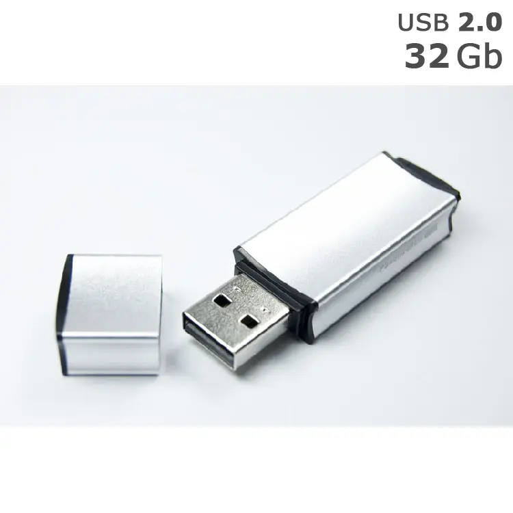 Флешка 'GoodRAM' 'EDGE' под логотип 32 Gb USB 2.0 серебристая