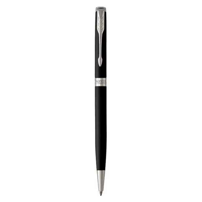 Ручка кулькова 'Parker' SONNET 17 Slim Matte Black Lacquer CT BP Черный Серебристый 9979-01