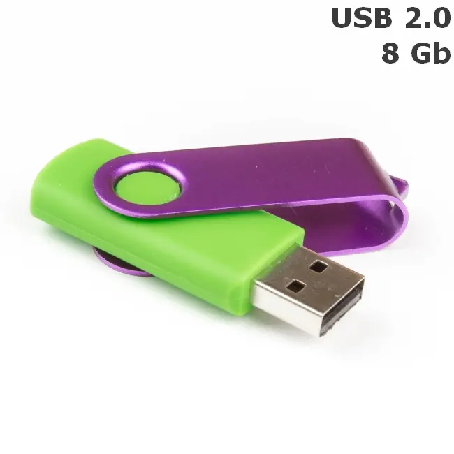 Флешка 'Twister' 8 Gb USB 2.0 Зеленый Фиолетовый 3673-144