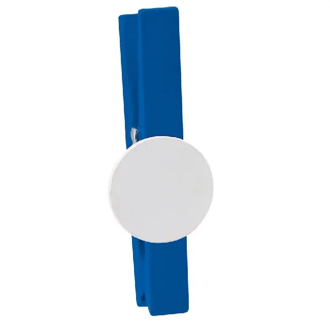 Прищіпка пластикова з колом для логотипу Синий Белый 6822-02