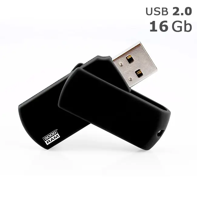 Флешка 'GoodRAM' 'COLOUR' под логотип 16 Gb USB 2.0 черная