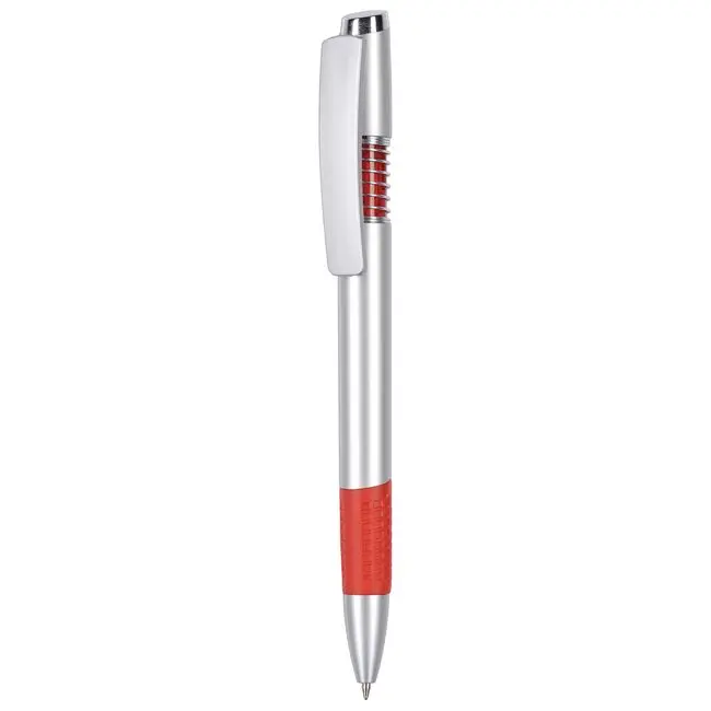 Ручка пластиковая Серебристый Красный 5681-03
