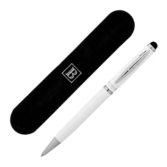 Ручка стилус металева Серебристый Белый Черный 1070-02