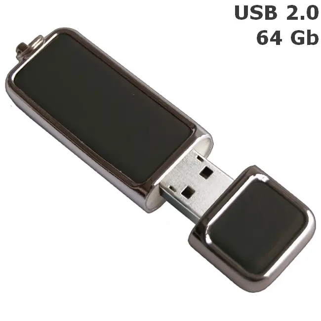 Флешка 'GoodRAM' 'ART LEATHER' 64 Gb USB 2.0 черная Серебристый Черный 6313-02