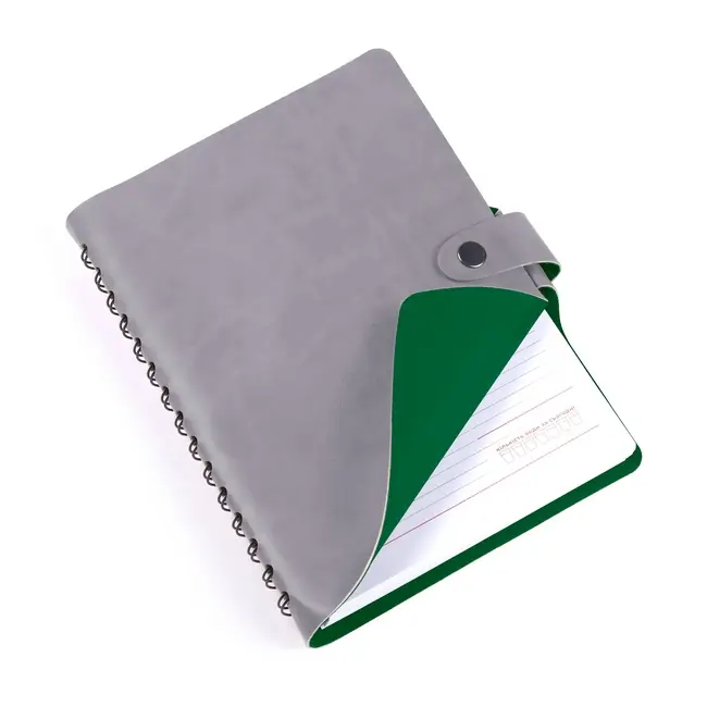 Блокнот А5 'Twiddle Custom' Vivella сірий - світло-зелений 140 аркушів Серый Зеленый 14021-15