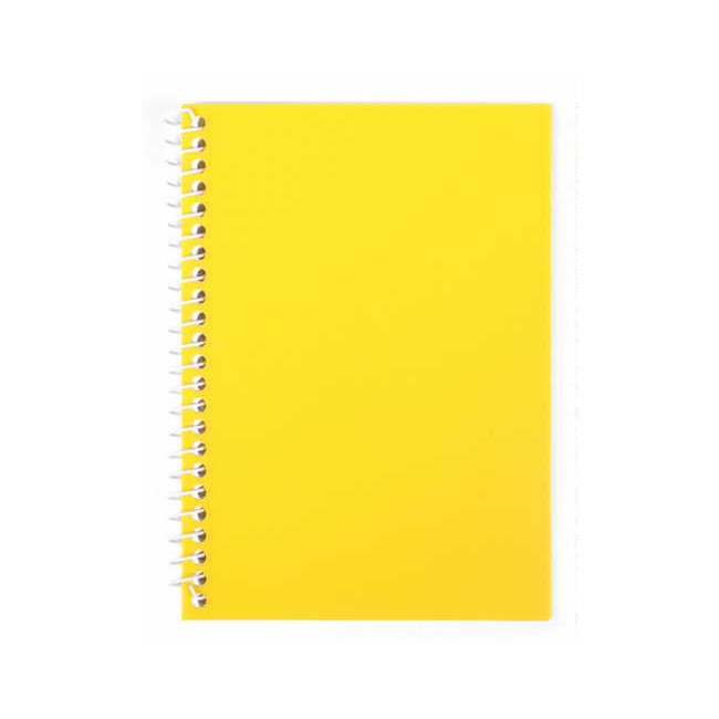Блокнот А6 80 листов с пластиковой обложкой желтый Желтый 4822-02