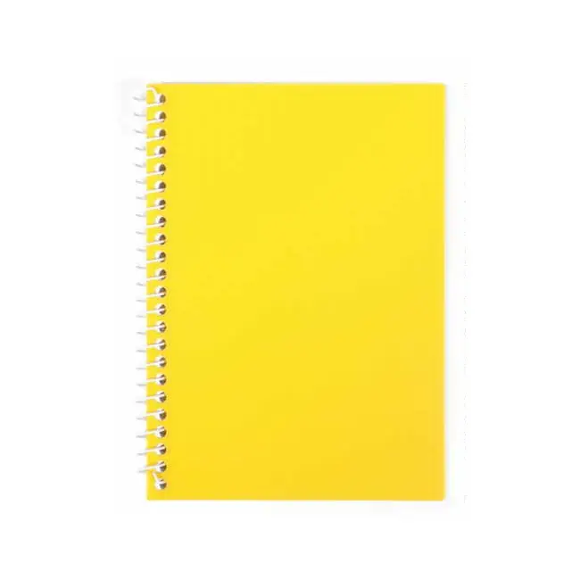 Блокнот А6 80 аркушів з пластиковою обкладинкою жовтий Желтый 4822-02