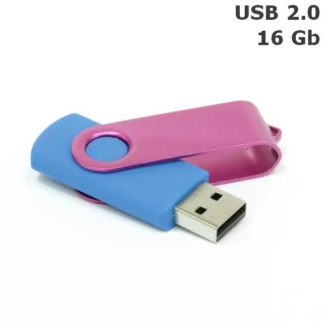 Флешка 'Twister' 16 Gb USB 2.0 Голубой Розовый 3675-49