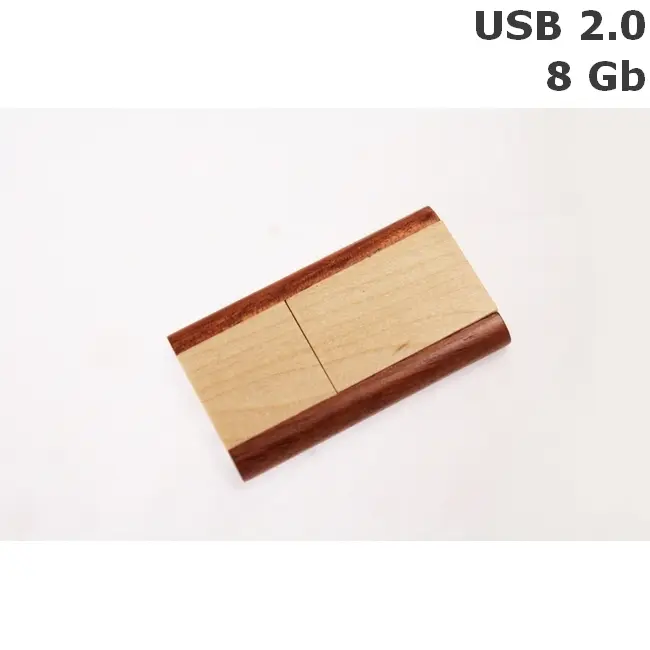 Флешка деревянная 8 Gb USB 2.0 Древесный 6168-01