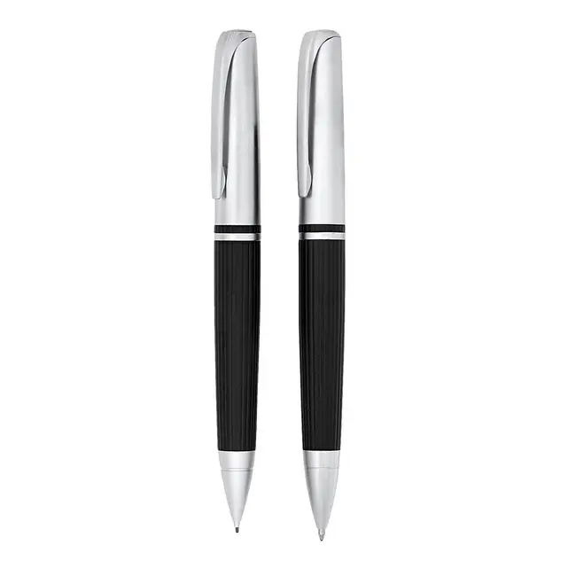 Набор письменный шариковая ручка и карандаш Серебристый Черный 3033-01