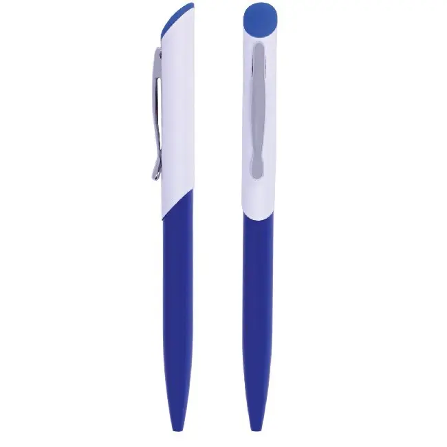 Ручка шариковая металлическая синяя Синий Белый 4857-01