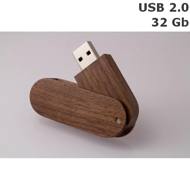 Флешка дерев'яна 32 Gb USB 2.0 Древесный 6178-02