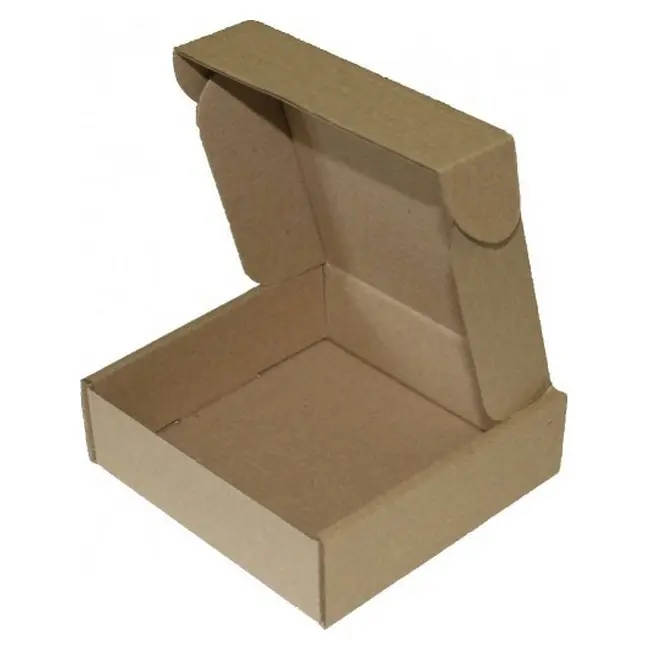 Коробка картонна Самозбірна 120х120х35 мм бура Коричневый 10113-01