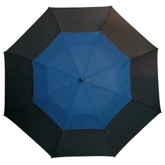 Зонт трость с вентиляционной системой Синий Черный 5898-01