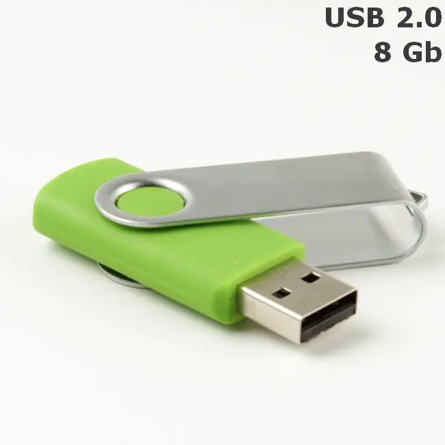 Флешка 'Twister' 8 Gb USB 2.0 Зеленый Серебристый 3673-113