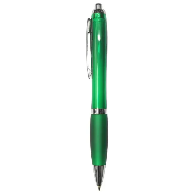 Ручка пластиковая Серебристый Зеленый 3930-08