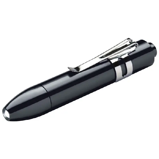 Фонарик с клипсой в форме ручки Серебристый Черный 5339-03