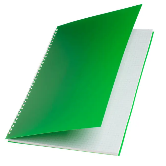 Блокнот А4 с пластиковой обложкой зеленый 50 листов