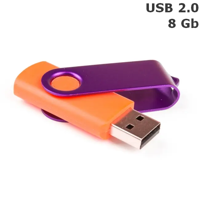 Флешка 'Twister' 8 Gb USB 2.0 Фиолетовый Оранжевый 3673-136