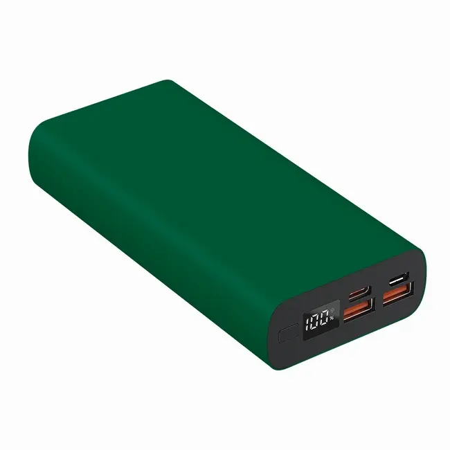 Універсальна мобільна батарея Powerbank 'Model B' 20000 mAh Темно-зеленый Черный 14758-06