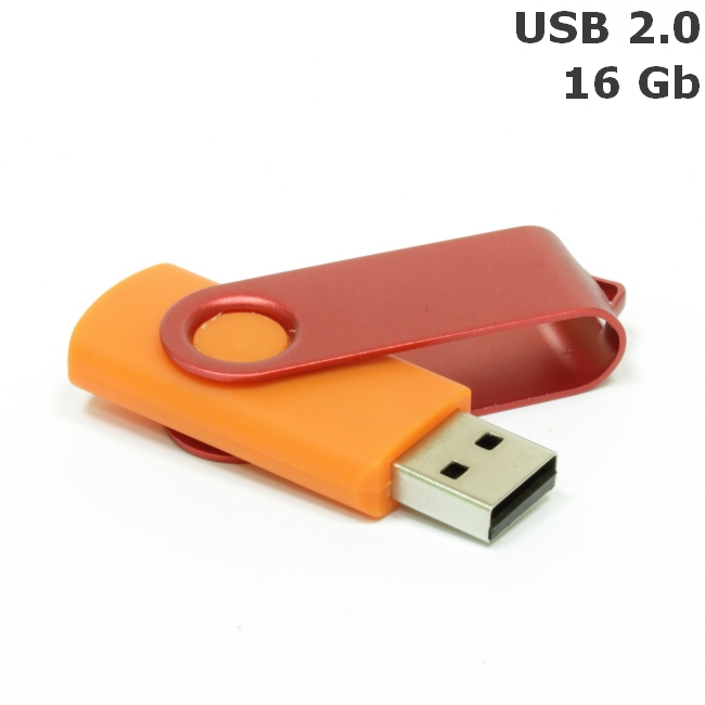 Флешка 'Twister' 16 Gb USB 2.0 Оранжевый Красный 3675-09
