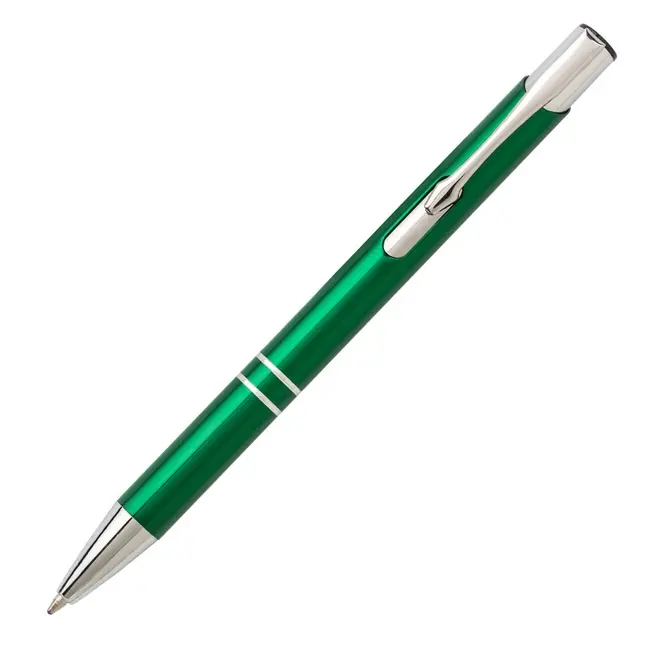 Ручка металева кулькова Серебристый Зеленый 8283-02