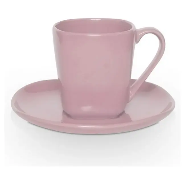 Чашка керамічна Etna S з блюдцем 180 мл Розовый 1753-11