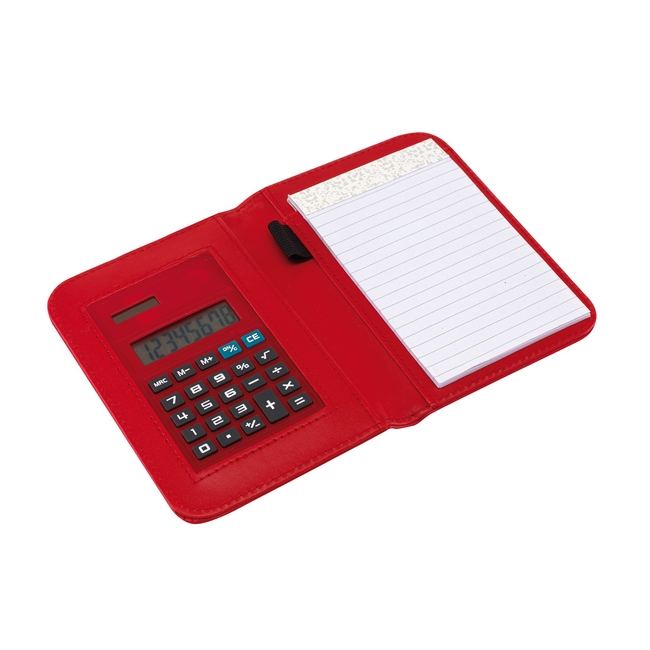 Блокнот с калькулятором Красный 2843-03