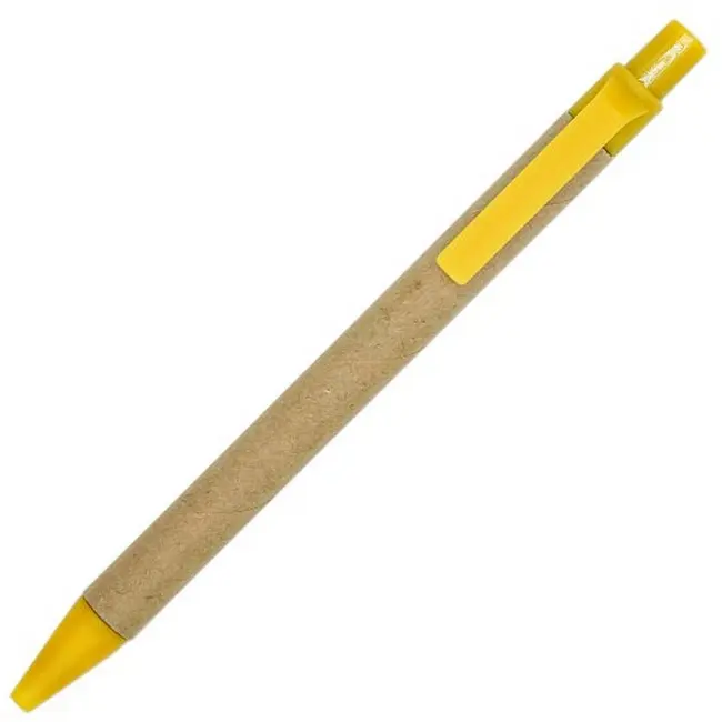 Ручка ЕКО кулькова паперова Коричневый Желтый 14735-07