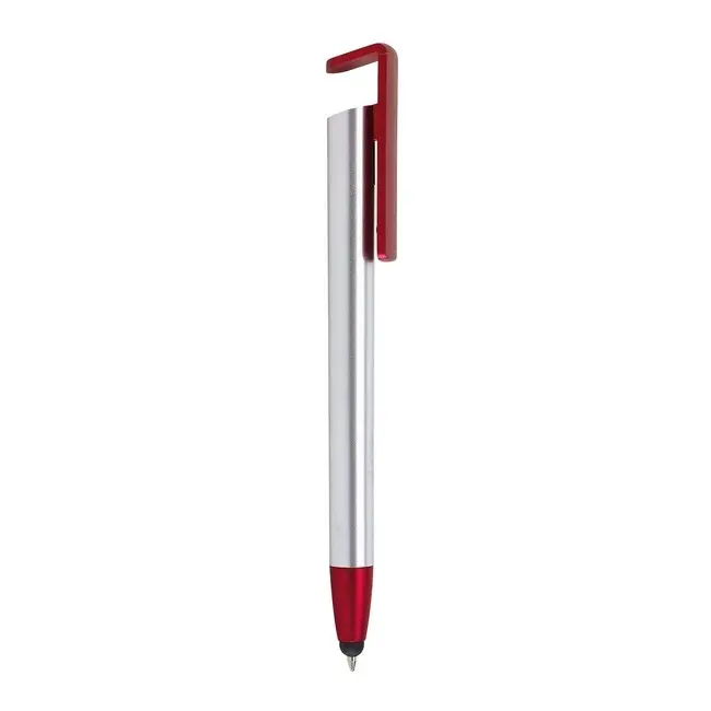 Ручка стилус шариковая 'NEVADA' Серебристый Красный 6387-03