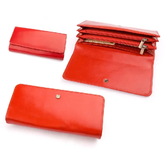 Бумажник женский кожанный Красный 4553-01