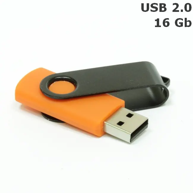 Флешка 'Twister' 16 Gb USB 2.0 Черный Оранжевый 3675-25