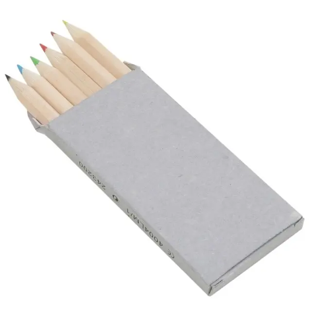 Набор цветных карандашей 6 шт Белый Древесный 6750-01